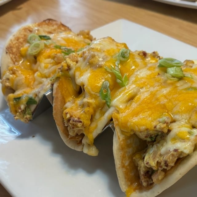 Meat Lovers Pancake Tacos.
