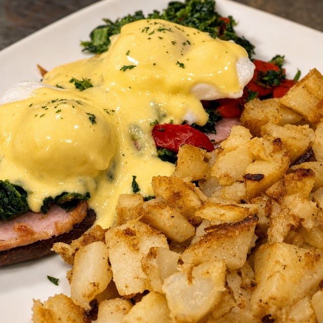 Spinach and Pesto Benedict.