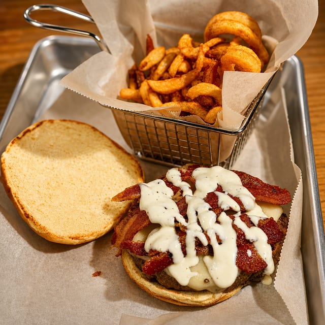 Bacon Ranch Cheese Burger.